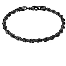 True Rebels Armband Edelstahl schwarz TR342 Größe 21