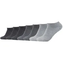 CAMANO 7er Pack Sneakersocken Grau 39-42