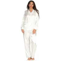 normann Satin Pyjama Streifendress - innen angeraut 251 201 94 010, Größe:56/58, Farbe:Champagner | Gr.: 56/58