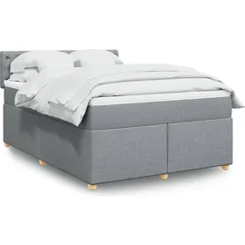 vidaXL Boxspringbett 140 x 200 cm Hellgrau