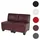 Mendler Modular 2-Sitzer Sofa Couch Lyon, Kunstleder ~ rot-braun, ohne Armlehnen
