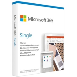 Microsoft 365 Single, PC/MAC, 1 Jahr
