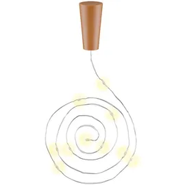 goobay LED Flaschenlicht Lichterkette 2 m Braun/Silber/Kupfer