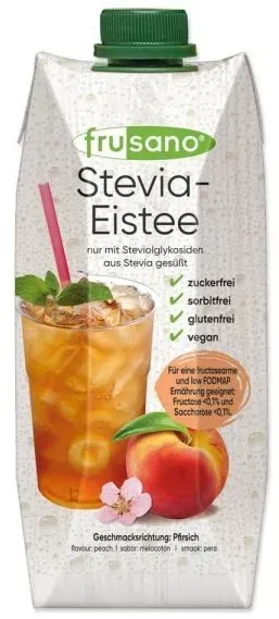 Frusano Stevia-Eistee Pfirsich Tee 0,5 l