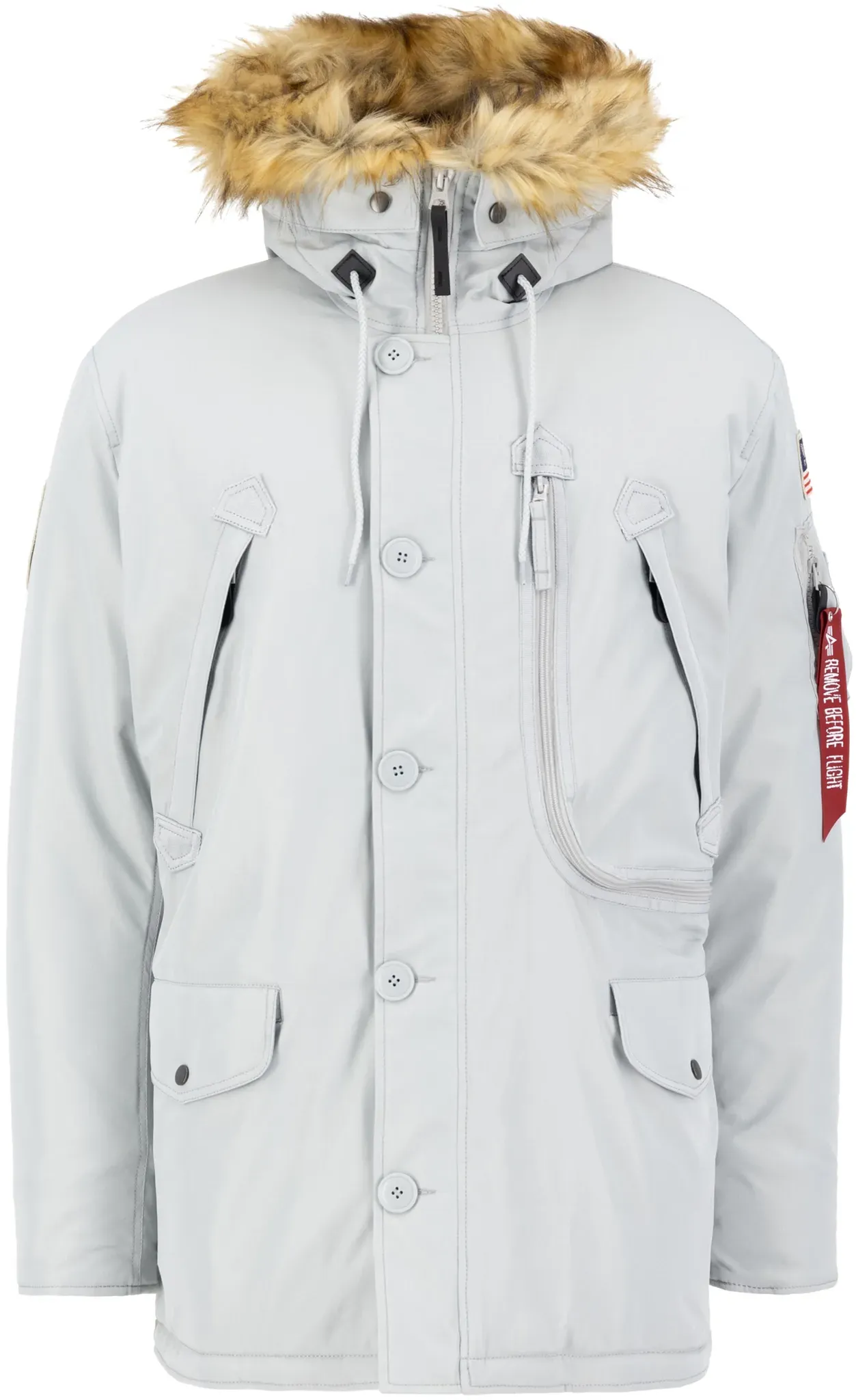 Winterjacke ALPHA INDUSTRIES "Alpha Industries Men - Cold Weather Jackets Polar Jacket" Gr. L, grau Herren Jacken