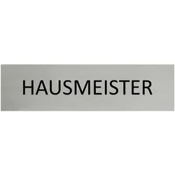 CombiCraft Aluminium Türschild Hausmeister 165x45mm mit 3M-Tape