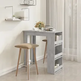 vidaXL Bartisch mit Regal 102 x 50 x 103,5 cm Grau