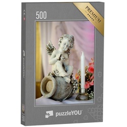 puzzleYOU Puzzle Engel schmückt den Tisch bei einer Hochzeit, 500 Puzzleteile, puzzleYOU-Kollektionen Engel