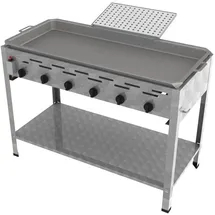 ChattenGlut Gasbräter 6-flammig 1140 x 530 x 800 cm Edelstahl inkl. Reibekuchen-Aufsatz