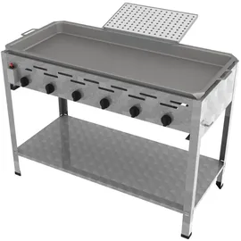 ChattenGlut Gasbräter 6-flammig 1140 x 530 x 800 cm Edelstahl inkl. Reibekuchen-Aufsatz
