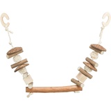 Trixie Vogel Käfigzubehör KNABBERSCHAUKEL, KOKOSNUSS/HOLZ/RATTAN, 20 × 30 cm - 58745