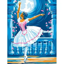 Malen nach Zahlen mit Acrylfarben "Ballerina", 23 x 30,5 cm
