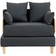 [en.casa] Schlafsessel Seinlus Polyester 81 x 88 x 68 cm Dunkelgrau mit Kissen