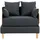 [en.casa] Schlafsessel Seinlus Polyester 81 x 88 x 68 cm Dunkelgrau mit Kissen