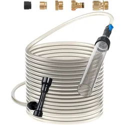 VEVOR Aquarium-Staubsauger, Kiesreiniger für Aquarien, 15 m PVC-Schlauch, Kiesreiniger für Aquarien, Siphon-Aquarienreiniger, 3 Arten von Messingadaptern, zum Reinigen von Kies und Sand im Aquarium