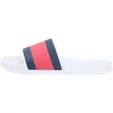 Tommy Hilfiger Herren Badeschuhe Core Flag mit Logo, Weiß (White), 47