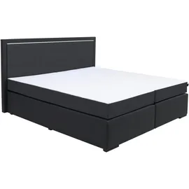 Collection AB Boxspringbett 30 Jahre Jubiläums-Modell Athena, inkl. LED-Lichtleiste, versch. Härtegrade auswählbar, grau