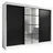 A&J MöbelLand Schwebetürenschrank ORAVELLE 200 x 215 x 59,5 cm Schwarz