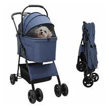 vidaXL Bollerwagen faltbar Blau