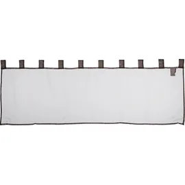 ELBERSDRUCKE Bistrogardine Basic grau transparent 48 cm Scheibengardine Kurzgardine für Küche Küchenfenster Sichtschutz Privatsphäre