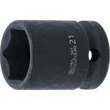 BGS Kraft-Steckschlüssel-Einsatz Sechskant 5221, Antrieb Innenvierkant 12,5 mm (1/2"), SW 21 mm