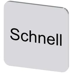 Siemens 3SU19000AF810AM0 Bezeichnungsschild 22x22mm, Schild silber, Beschriftung: schnell  - 10 Stück