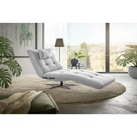 KAWOLA Relaxliege LETICIA Feincord 0 x 0 x 0 cm Silber mit Nackenkissen