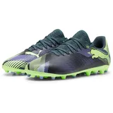 Puma Future 7 Play MG Jr Fußballschuhe - Gray skies/elektro purple/fizzy apple/puma white 38 1/2