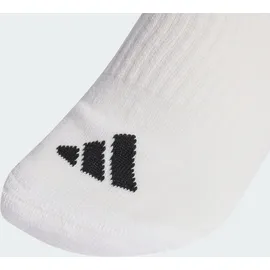 adidas 3-Streifen Essentials Cushioned Crew Socken 6er-Pack Weiß/Schwarz 43-45