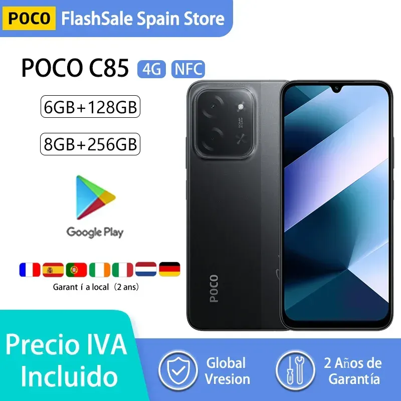 【Weltpremiere】POCO C85 Global Version Smartphone 128/256 GB Helio G81-Ultra 6000 mAh Akku 6,9-Zoll-Display 50 MP Kamera 33 W NFC 【Weltpremiere】POCO C85 Global Version Smartphone 128/256 GB Helio G81-Ultra 6000 mAh Akku 6,9-Zoll-Display 50 MP Kamera 33 W NFC