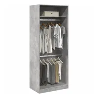 VidaXL Kleiderschrank Betongrau 80x50x200 cm Holzwerkstoff