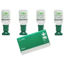 Plum Augenspülung, sterile, NaCl, Set, inkl. Pflasterspender, 4 x 200ml