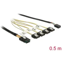 DeLock - Internes SAS-Kabel > SAS 6Gbit/s - Seitenband, Mini SAS SFF-8087