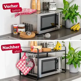 bremermann Mikrowellenregal Bäckerregal onesize Schwarz