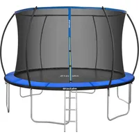 Tectake Trampolin Ø 366 cm inkl. Sicherheitsnetz Schwarz