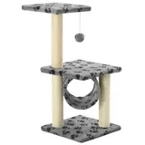 vidaXL Katzen-Kratzbaum Sisal 65 cm grau