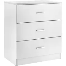 Baroni Home Kommode 3 Schubladen 60 x 40 x 70 cm Weiß