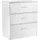 Baroni Home Kommode 3 Schubladen 60 x 40 x 70 cm Weiß