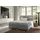 Fun Möbel Boxspringbett Schlafzimmerbett CAPRICE 160x200cm Stoff Grau inkl. Ambiente-LED
