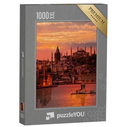 puzzleYOU Puzzle Puzzle 1000 Teile XXL „Jungfernturm, Galata-Turm, Istanbul, Türkei“, 1000 Puzzleteile, puzzleYOU-Kollektionen