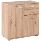 calitan furniture Kommode SOLO, 71 x 76 cm - 2 Türen 2 Schubladen - Artisan Eiche Dekor