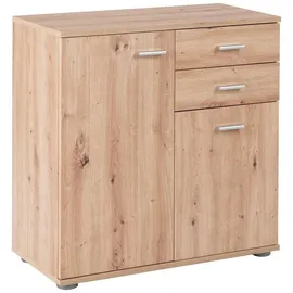 calitan furniture Kommode SOLO, 71 x 76 cm - 2 Türen 2 Schubladen - Artisan Eiche Dekor