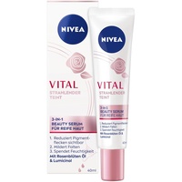 NIVEA VITAL Strahlender Teint 3-in-1 Beauty Serum für reife Haut, intensives Feuchtigkeitsserum für Milderung von Pigment- und Altersflecken, Gesichtspflege mit straffendem Effekt (40 ml)