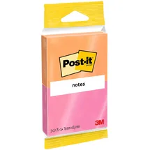 3M Post-it Notes, Joyful Collection, Promotion, 2 Blöcke, 76 mm x 63.5 mm, 75 Blatt pro Block - Selbstklebende Notizzettel zum Notieren, für To-Do-Listen und als Erinnerung