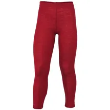 Engel Kinder Leggings, Wolle maschinenw Natur, Gr. 92-176 (116, Rot Melange) - 116