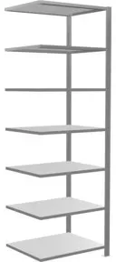 Schulte Anbauregal Büro-Steckregal MULTplus150 2300 x 750 x 600 mm 7 Fachböden Längenriegel verzinkt mit Mittelanschlag