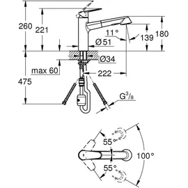 Grohe Eurodisc Cosmopolitan chrom 32257002