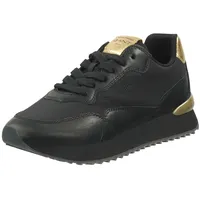 GANT FOOTWEAR Damen BEVINDA Sneaker, Black/Gold, 39 EU