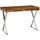 KADIMA DESIGN Massiver Sheesham-Schreibtisch mit X-förmigem Metallgestell. 120x55x78 cm