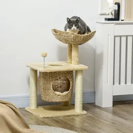 PawHut Kratzbaum Klein 74 x 45 x 40 cm beige